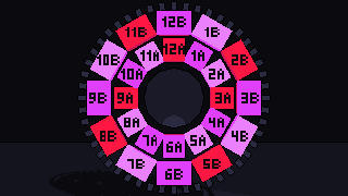 The Camelot wheel lit up, every record in its key's place, each cell showing its key.