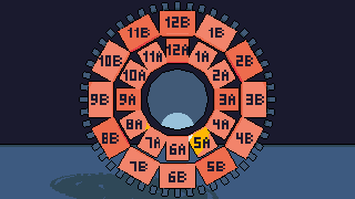 The Camelot wheel lit up, every record in its key's place, each cell showing its key.